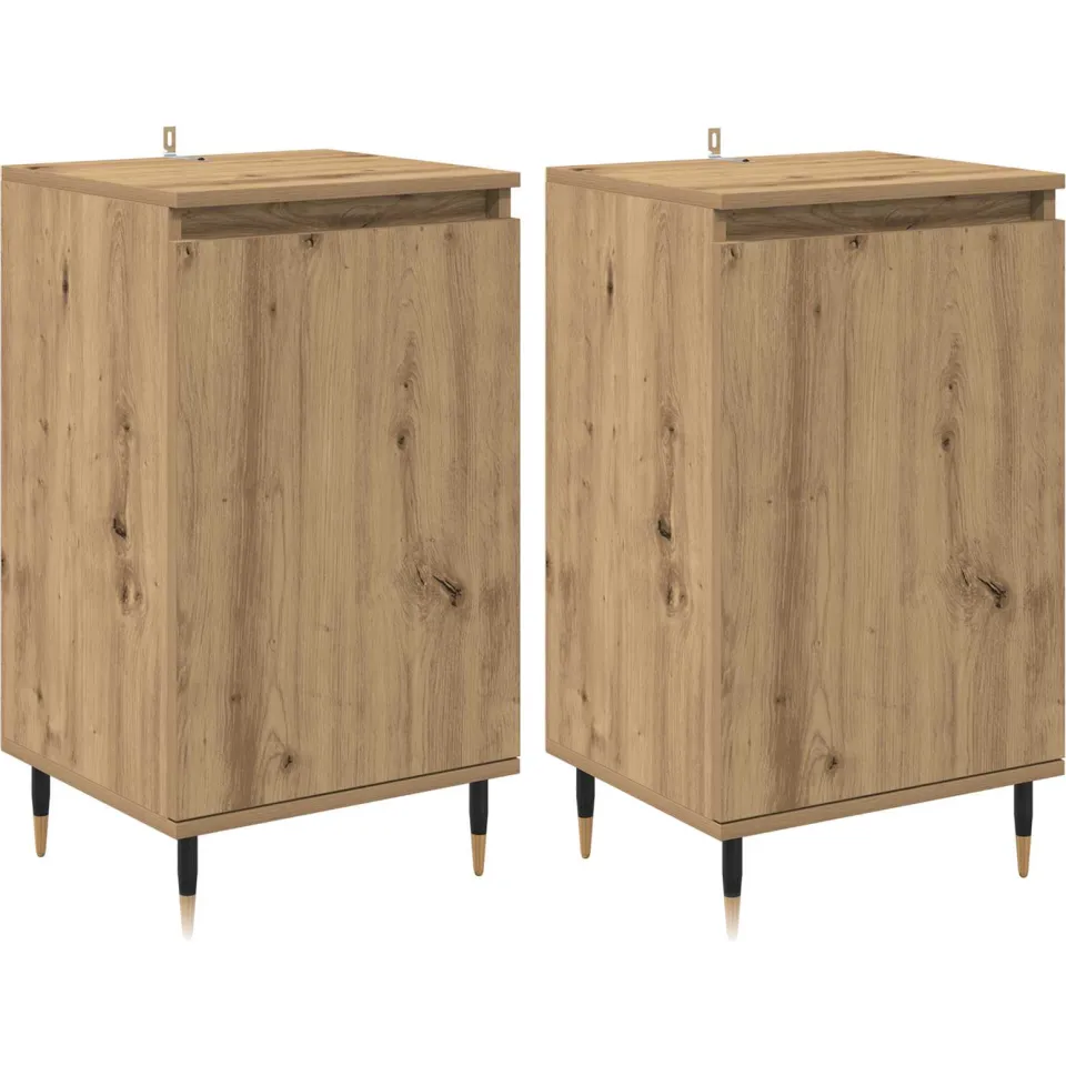 vidaXL Dressoir 2 st Artisan Eiken 40 x 35 x 70 cm, foto 3