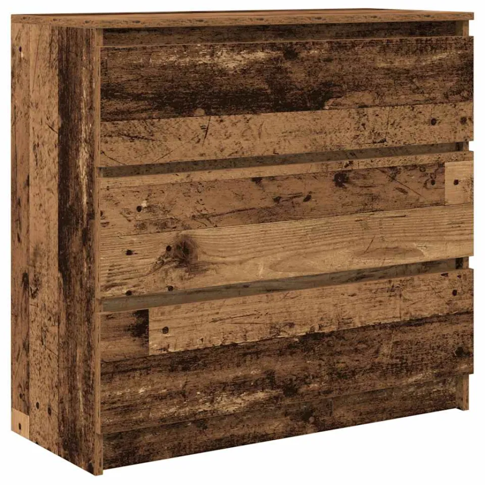 vidaXL Dressoir 80x35x76 cm spaanplaat oud hout Bruin