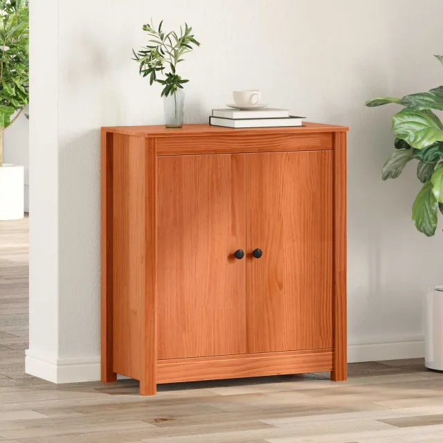 vidaXL Dressoir Wasbruin 70 x 35 x 80 cm Massief grenenhout
