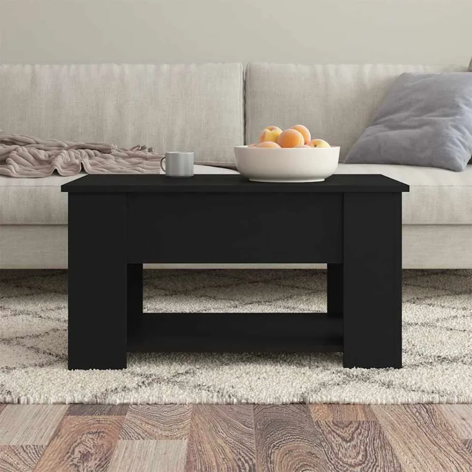 vidaXL Salontafel 79x49x41 cm bewerkt hout zwart, foto 4
