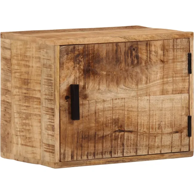 vidaXL Nachtkastje wandgemonteerd 40x30x25 cm massief mangohout Bruin