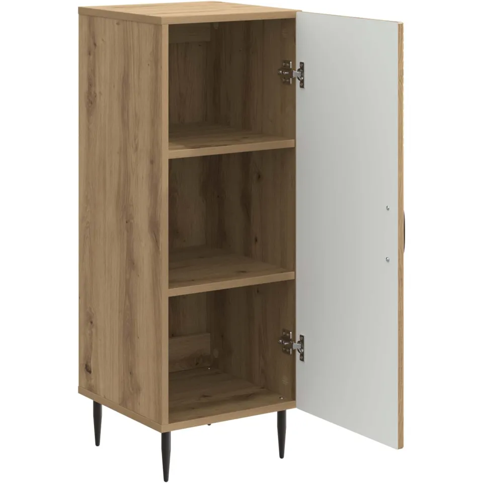 vidaXL Dressoir Artisanaal eiken 33 x 34,5 x 89,5 cm Bewerkt hout, foto 3
