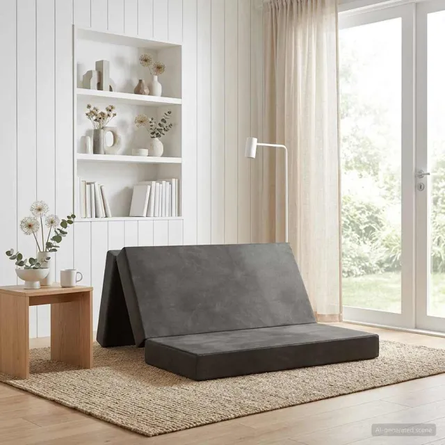 vidaXL Vouwbare Bankbed 180 x 67 x 45 cm Lichtgrijs