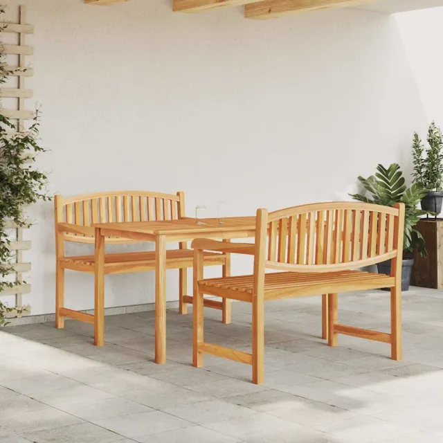 vidaXL 3-delige Tuinset massief teakhout bruin, foto 2