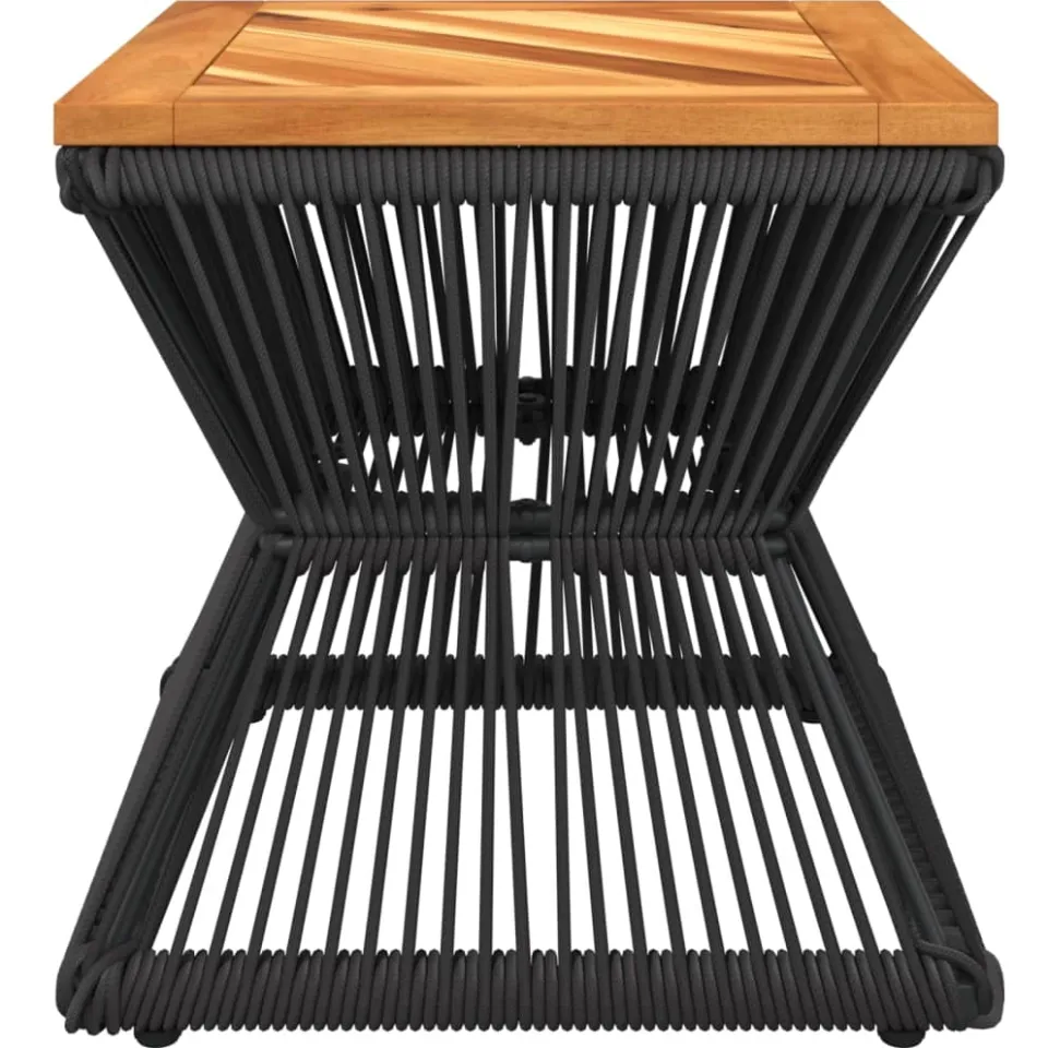 vidaXL Salontafel met draad 38x38x38 cm massief acaciahout Bruin