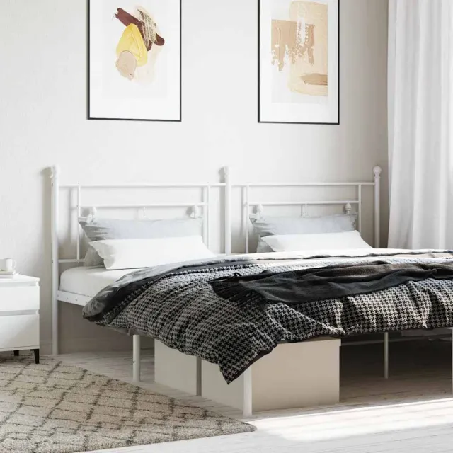 vidaXL Vervangend hoofdbord 200 cm metaal wit
