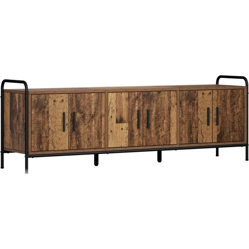 vidaXL Tv-meubel 146 x 33 x 50 cm Oud hout Bewerkt hout bruin, foto 3