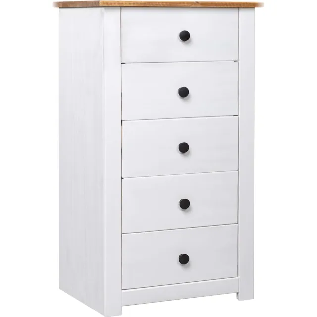 vidaXL Dressoir Panama Range 46x40x89 cm grenenhout wit
