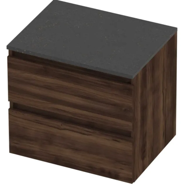 Basic-Line Deck 46 Badmeubelset Greeploos 60x46x58 cm Barista Oak Blue Stone Grijs
