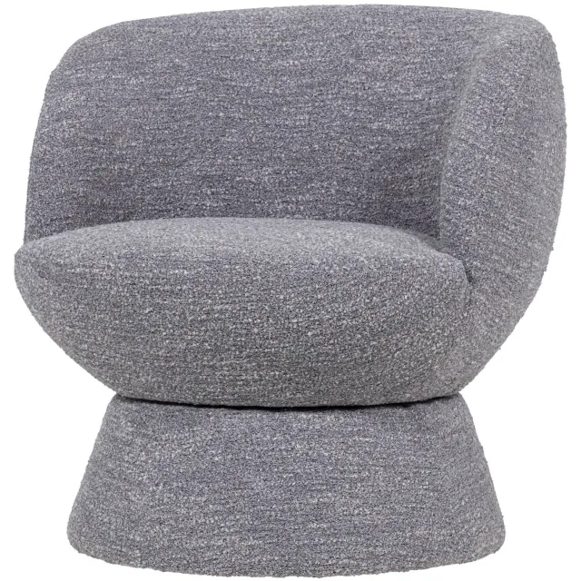WOOOD Shuffle Draaifauteuil - Polyester - Naturel - 72x73x71 grey melange