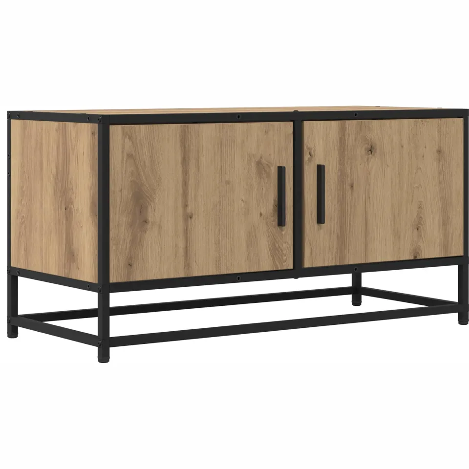 vidaXL TV-kast 80 x 34,5 x 40 cm Artisanaal eiken Bewerkt hout, foto 3