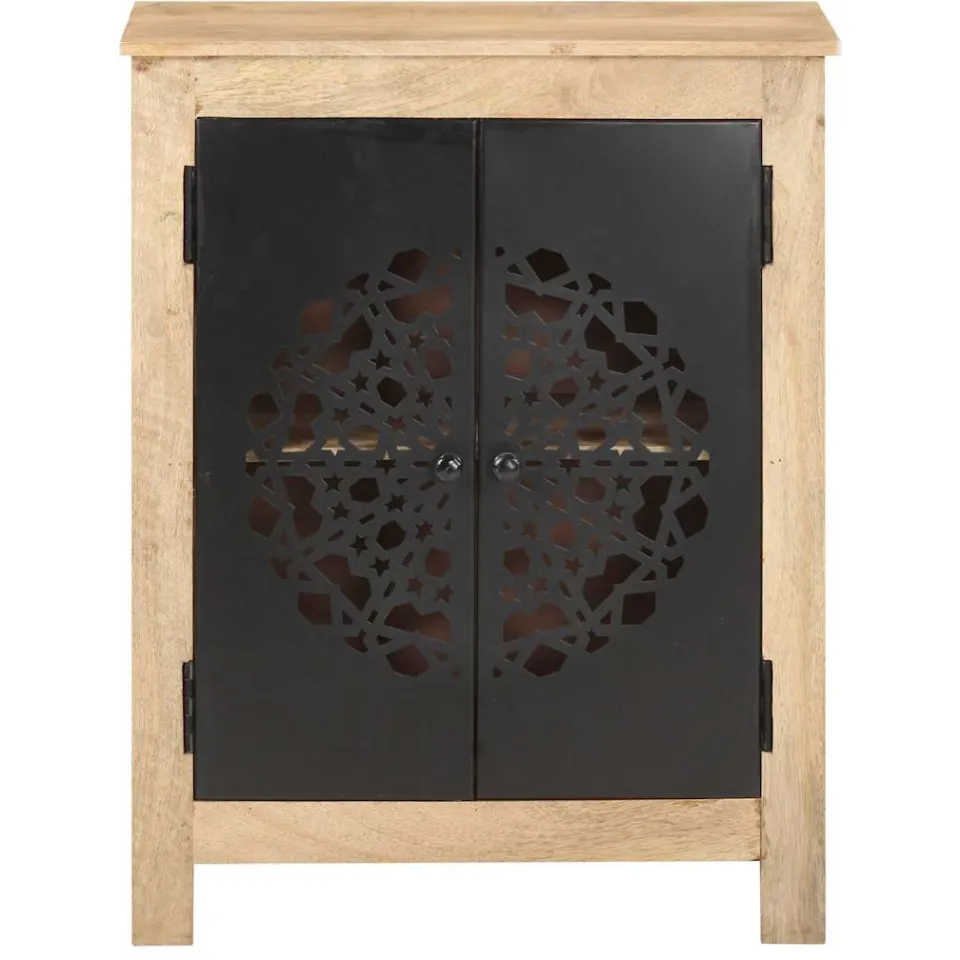 vidaXL Dressoir 60x35x75 cm massief mangohout bruin, foto 2