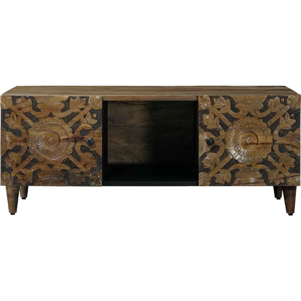 vidaXL Salontafel Bruin 100 x 54 x 40 cm Massief Mango Hout, foto 3