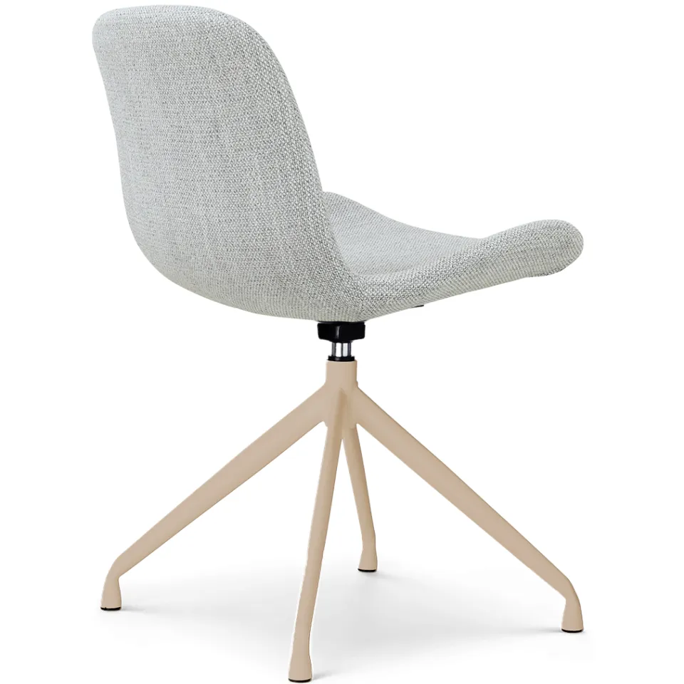 Nolon Nola-Fé draaibare eetkamerstoel grijs melange - beige onderstel, foto 4