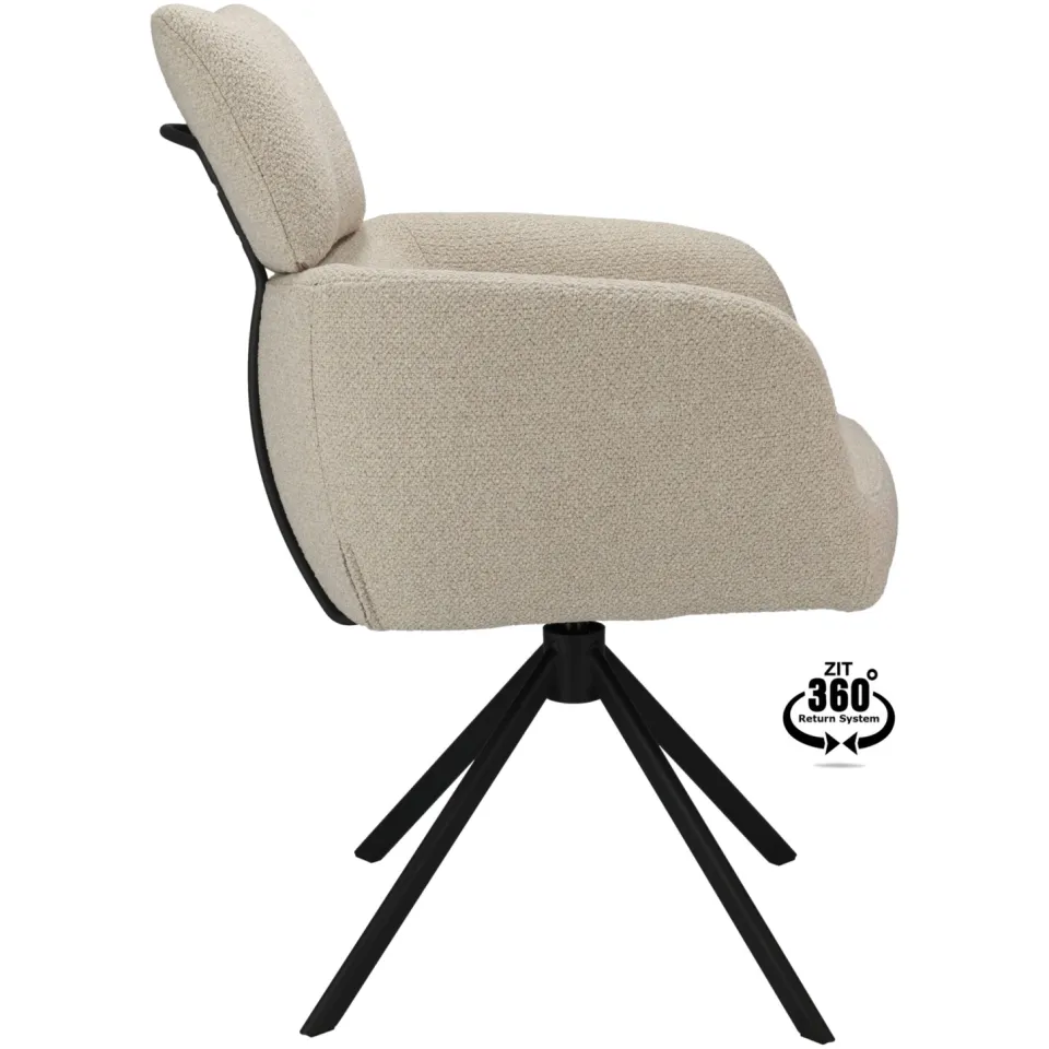 Wehkamp Home armstoel Isa naturel, foto 4