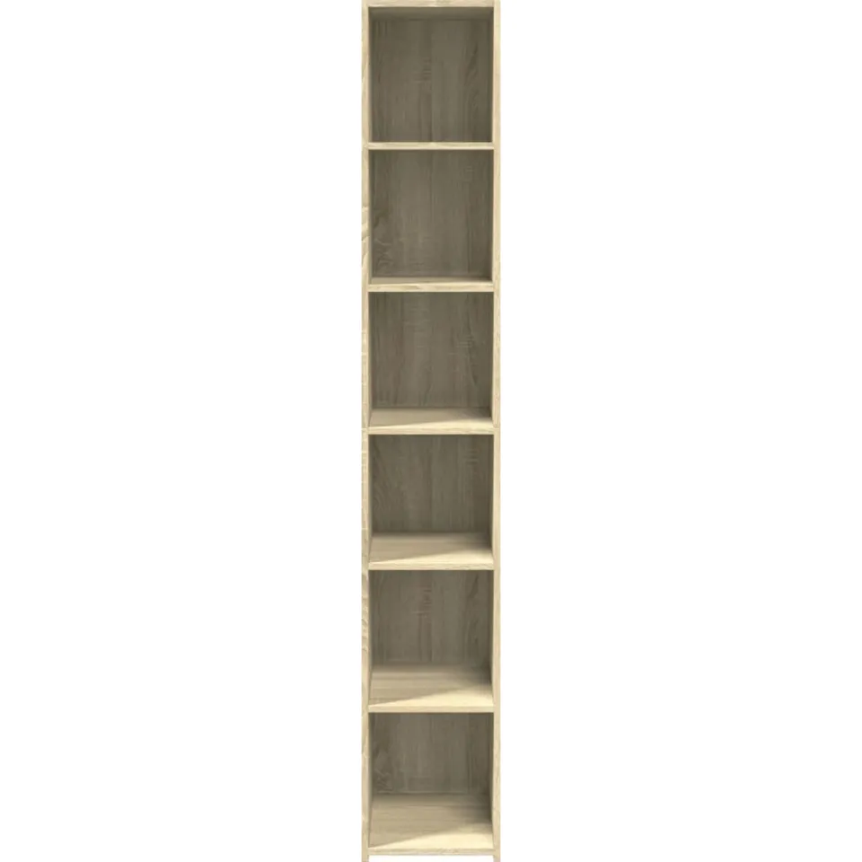 vidaXL Hoge kast 30x41x185 cm bewerkt hout sonoma eikenkleurig Bruin