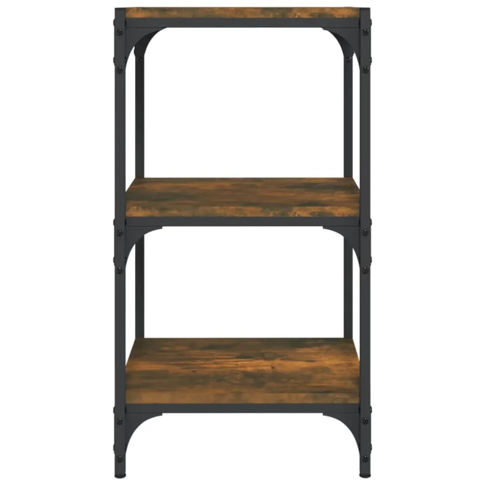 vidaXL Boekenkast 40x33x70,5 cm bewerkt hout en staal gerookt eiken, foto 4