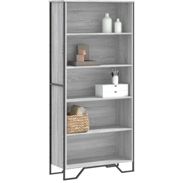 vidaXL Boekenkast 80x31x169 cm bewerkt hout grijs sonoma eikenkleurig