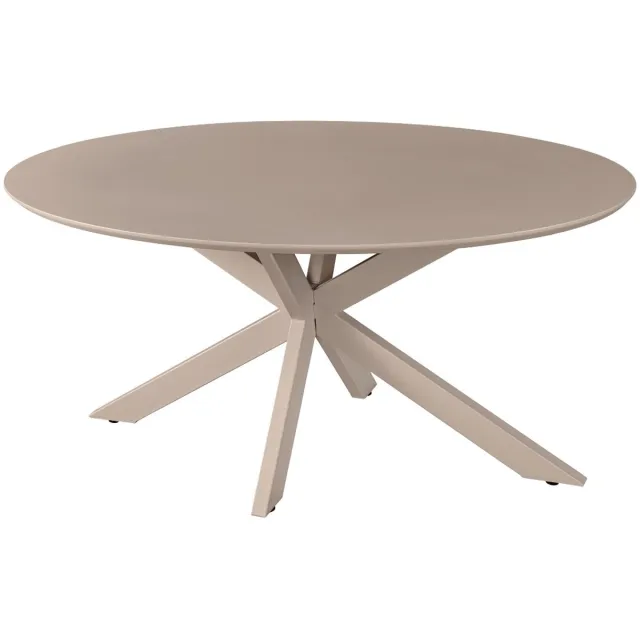 DÉJA Living Eettafel Gimo - Ovaal - Taupe - 160x100 cm - HPL Tafelblad