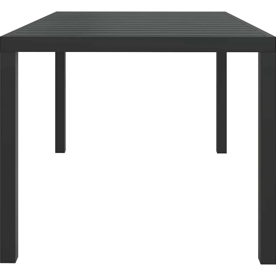 vidaXL Tuintafel 150x90x74 cm aluminium en HKC zwart, foto 3