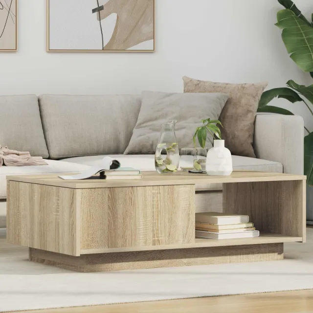 vidaXL Salontafel Sonoma Eiken 95 x 55 x 31 cm Bewerkt hout, foto 2