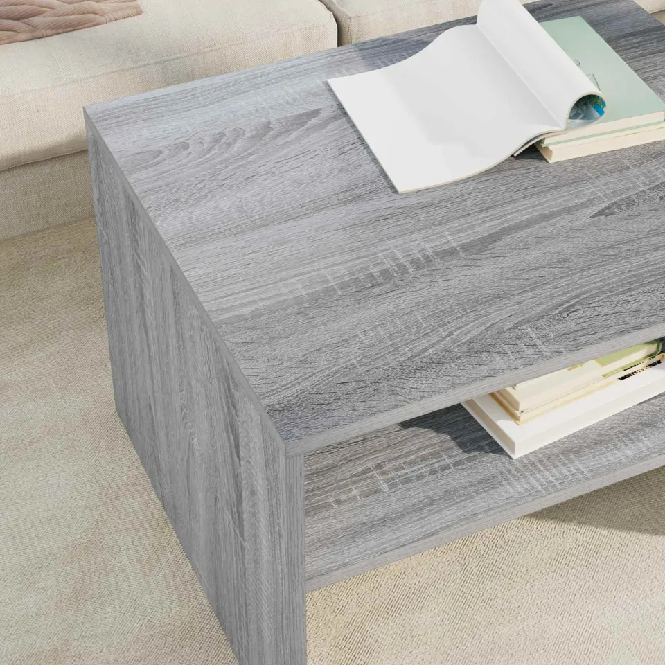 vidaXL Salontafel Grijs Sonoma 60 x 50 x 40 cm Bewerkt hout, foto 4