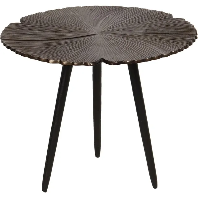 Clayre & Eef Bijzettafel Ø 40x31 cm Bruin Aluminium Rond