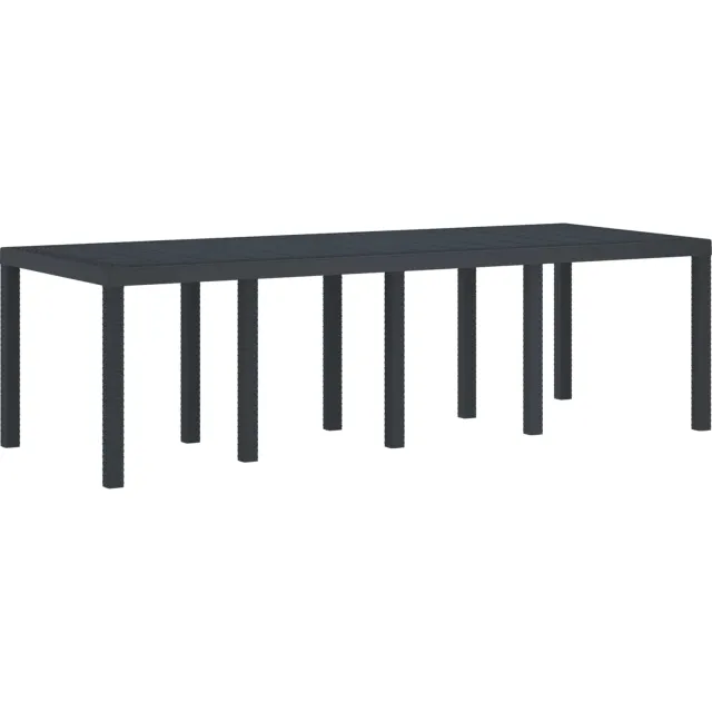 vidaXL Weerbestendige Tuintafel Antraciet 250 x 100 x 73 cm Anthraciet