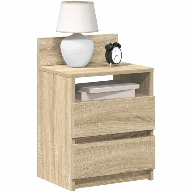 vidaXL Nachtkastjes 2 st met 2 lades 40x33x60 cm sonoma eikenkleurig Bruin