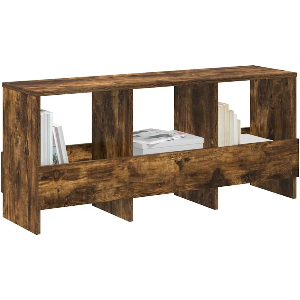 vidaXL Tijdschrift Rek Gerookt eiken 102 x 30 x 45 cm Bruin
