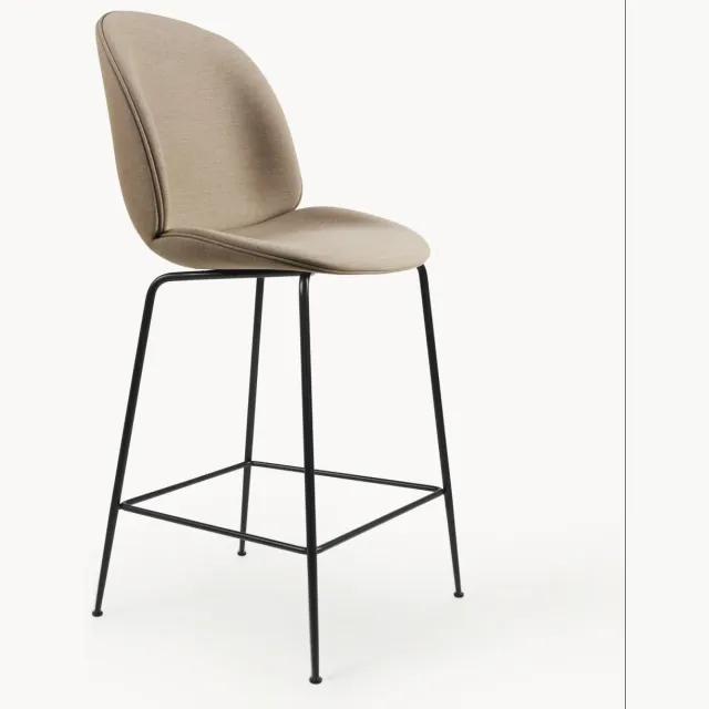 GUBI Barkruk Beetle Beige, Zwart