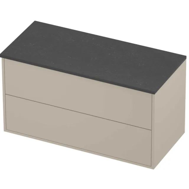 Proline Deck Badmeubelset Hardsteen Voor Grepen Symmetrisch 100x46x54 cm Blue Stone Soft Linen Beige