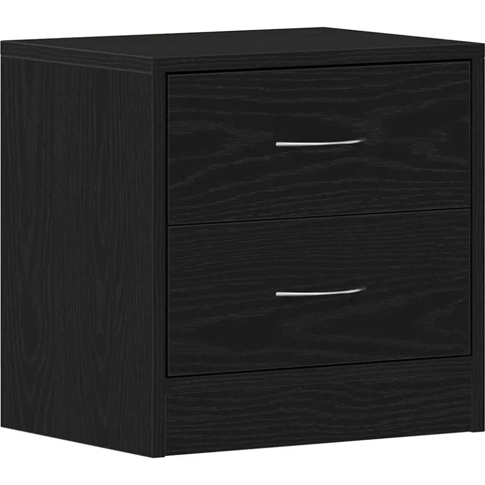vidaXL Nachtkastje 40x30x40 cm spaanplaat zwart eikenkleurig