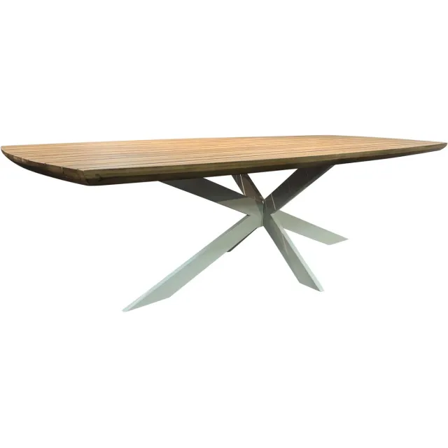 AVH-Collectie Lido dining tuintafel 240x110xH75 cm acacia blad natural sand Bruin / Terre, Zand / Latte / Linen