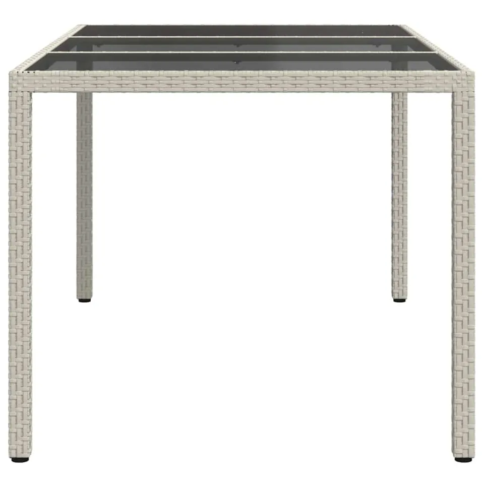 vidaXL Tuinstafel Wit 150 x 90 x 75 cm poly rattan, foto 4