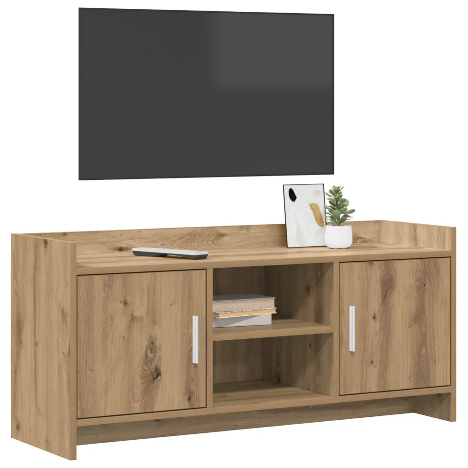 vidaXL TV-kast 102 x 33 x 47 cm Artisanaal eiken Bewerkt hout