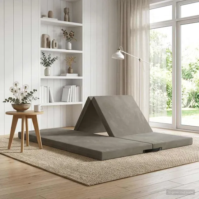vidaXL Vouwbare Bankbed 70 x 67 x 48 cm Lichtgrijs