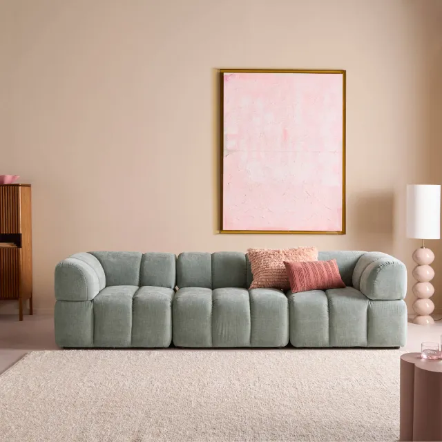 NOUS Living Nobu 3-zitsbank lichtblauw, foto 2