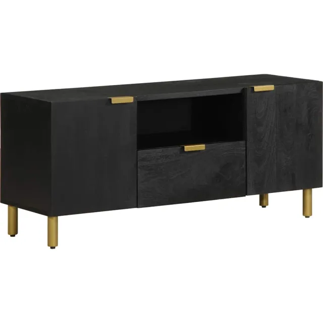 vidaXL tv-meubel 105x33x46 cm bewerkt hout zwart