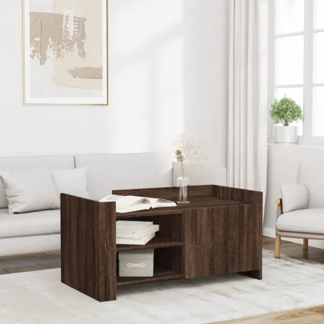 vidaXL Salontafel 100x50x50 cm bewerkt hout bruin eikenkleurig, foto 2