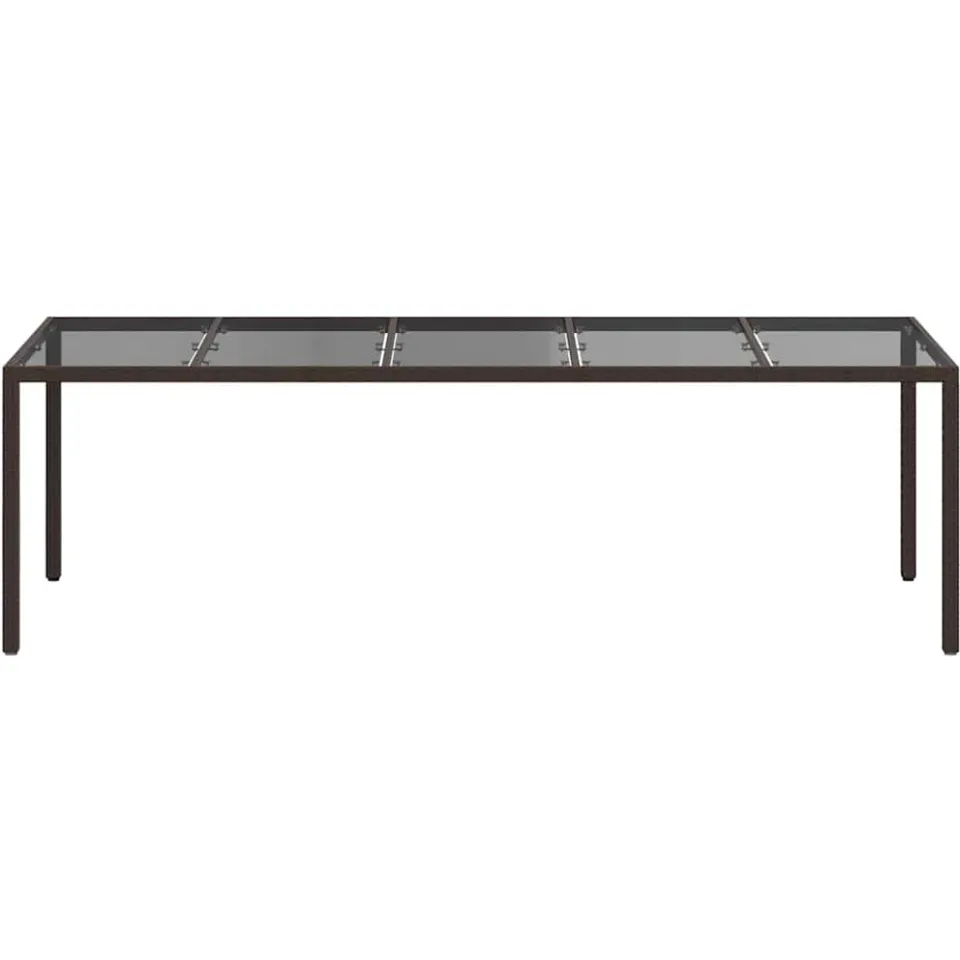 vidaXL Tuinstafel Bruin poly rattan