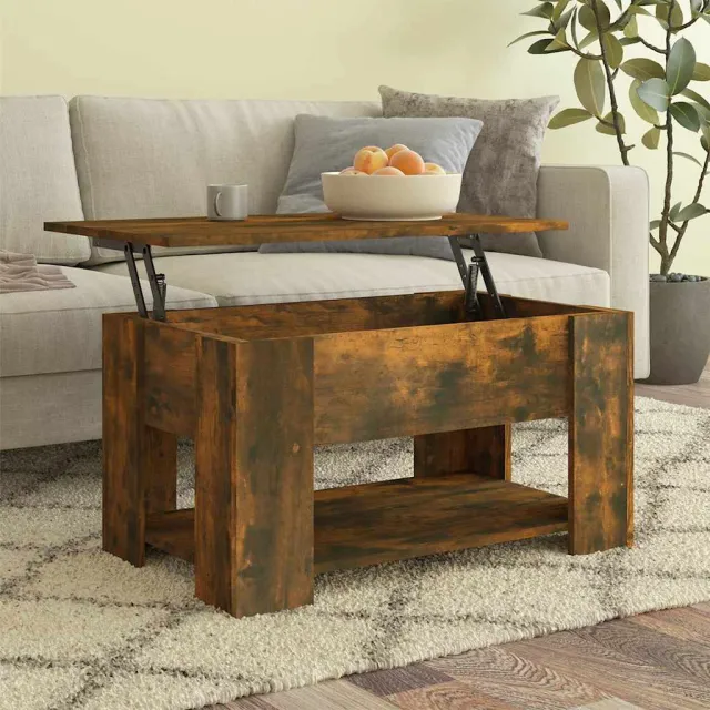 vidaXL Salontafel 79x49x41 cm bewerkt hout gerookt eikenkleurig, foto 2