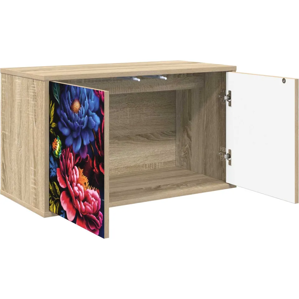vidaXL Wandgemonteerd tv-meubel KIEL 69 x 33 x 40 cm Sonoma Eiken Bruin