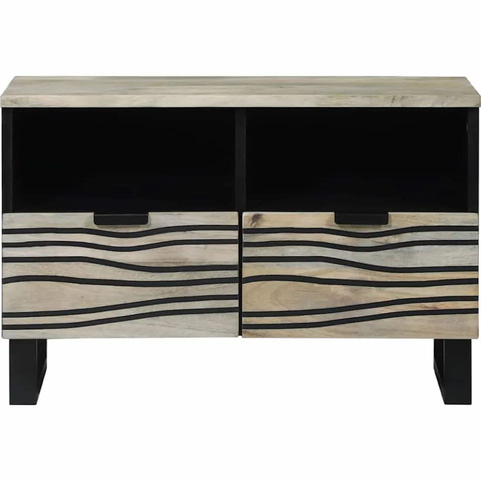vidaXL TV Eenheden 70 x 33 x 46 cm Wit Bewerkt hout, foto 3