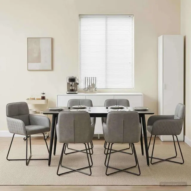 vidaXL Eettafelstoelen 6 st fluweel Lichtgrijs 59 x 56,5 x 86 cm