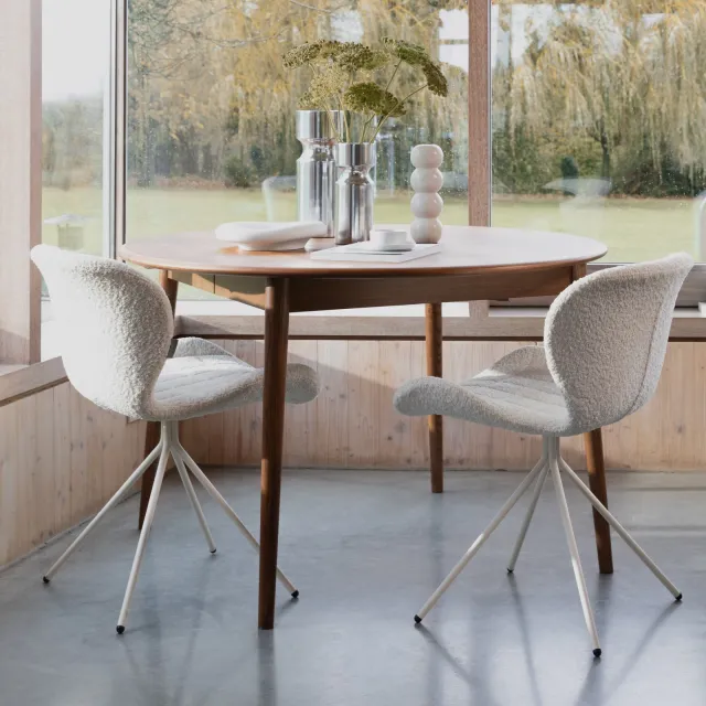 Zuiver Twist uitschuifbare ronde eettafel walnoot, foto 2