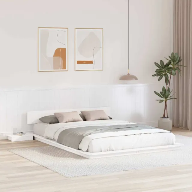 vidaXL Bedframe Wit 150 x 200 cm Hout