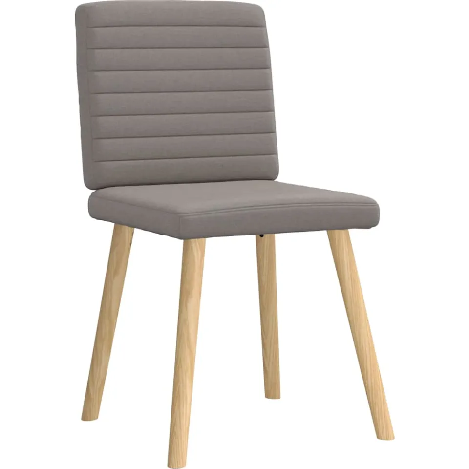 vidaXL Eetkamerstoelen 6 st stof taupe
