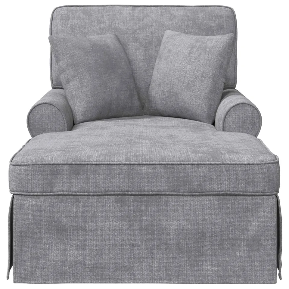 vidaXL Chaise Lounge met Rok Lichtgrijs 157 x 91 x 91 cm ARES