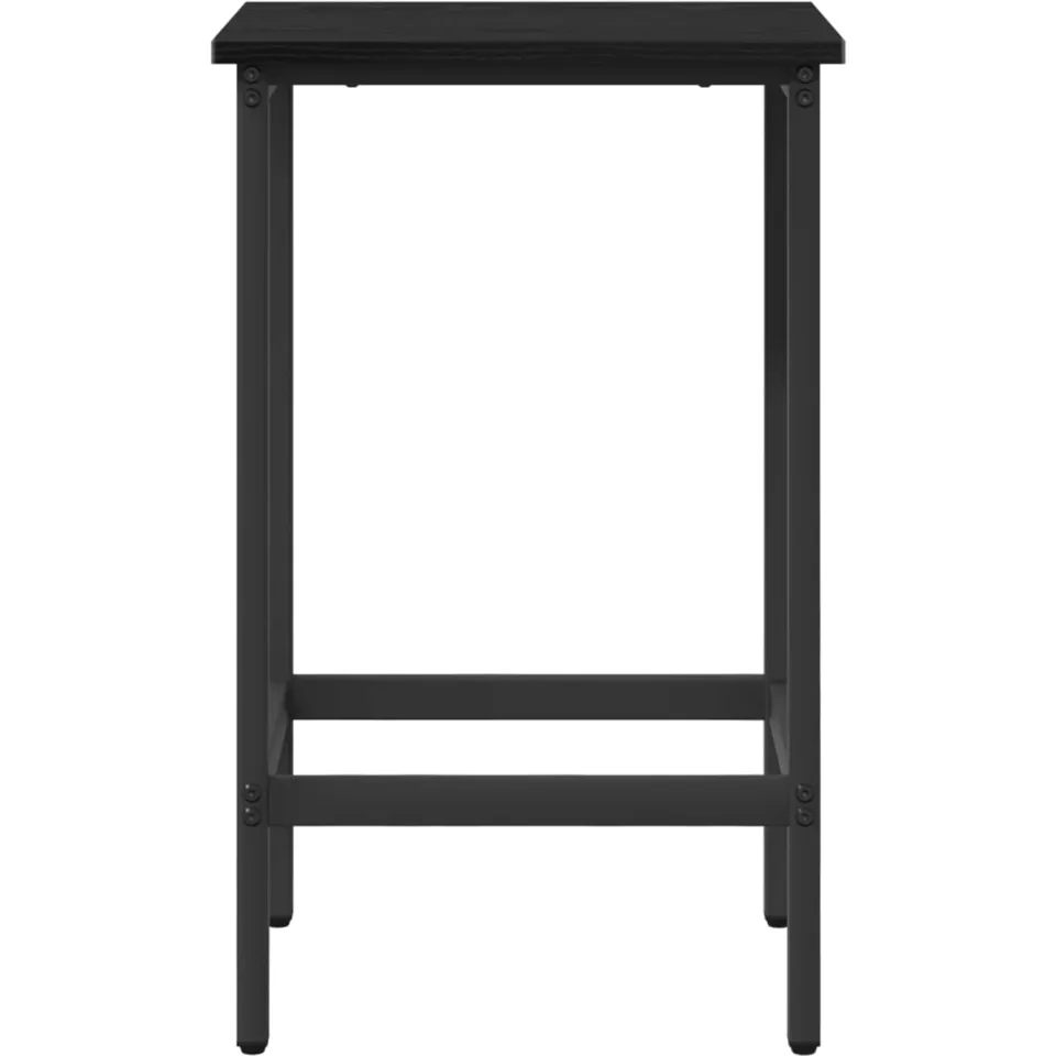 vidaXL Barkruk Zwart eiken 40 x 32 x 74 cm Bewerkt hout